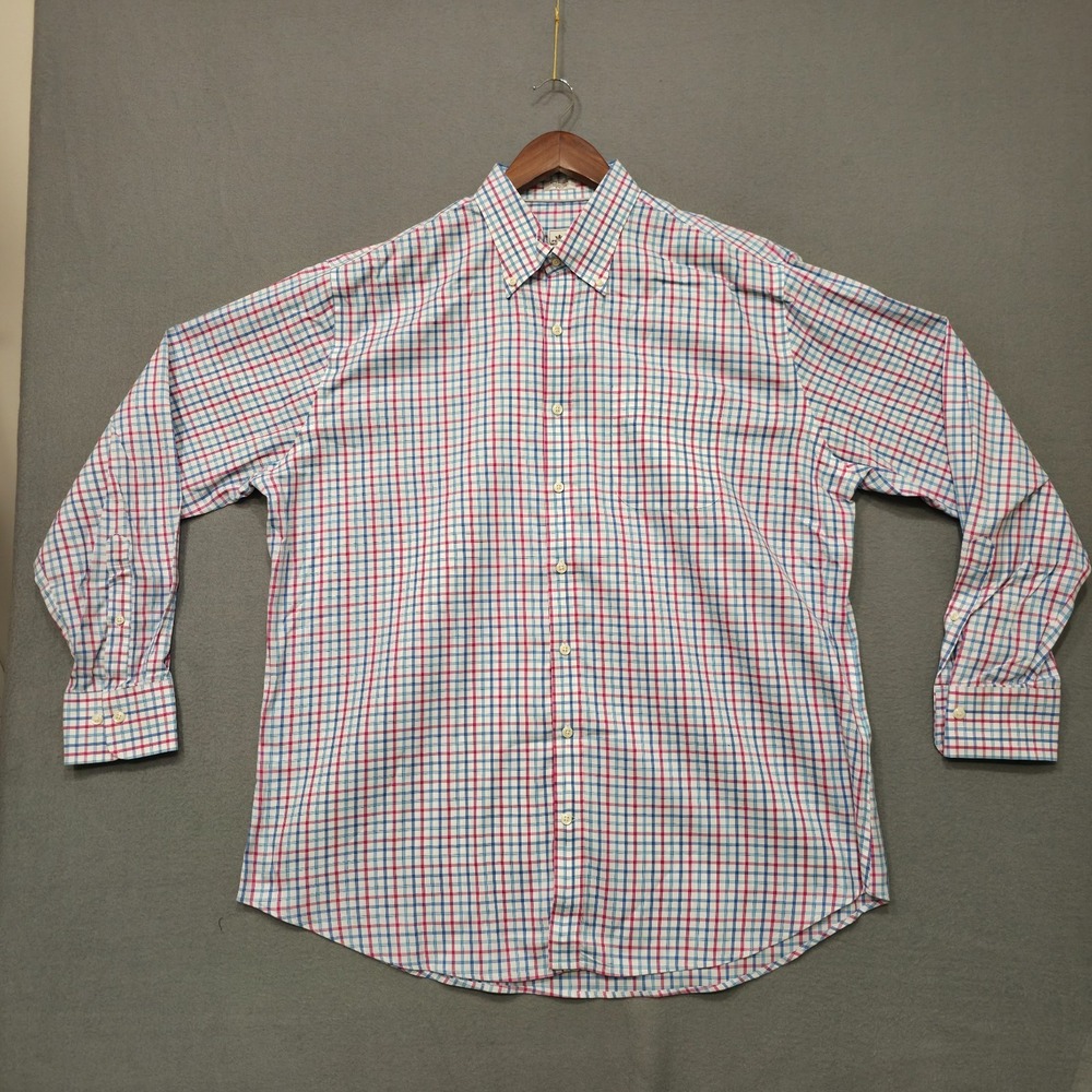 Peter Millar Men's Multicolor Check Long Sleeve Button Up‎ Shirt Size XL